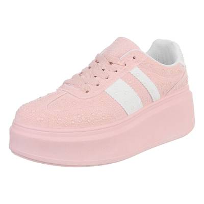 Low-top sneakers for women in light-pink