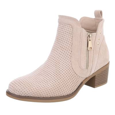 Klassische Stiefeletten für Damen in Beige