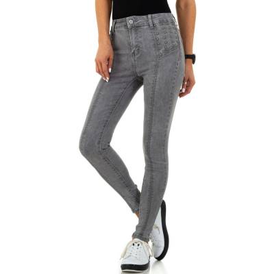 High Waist Jeans für Damen in Grau