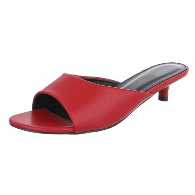 Pantoletten für Damen in Rot