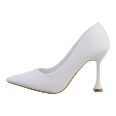 High heel pumps for women in white