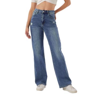 Relaxed fit jeans for women in blue