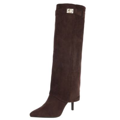 High-Heel Stiefel für Damen in Braun
