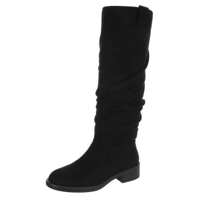 Flat boots for women in black