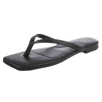 Zehentrenner für Damen in Schwarz