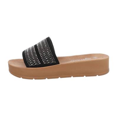 Platform sandals for women in black