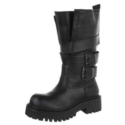 Platform boots for women in black