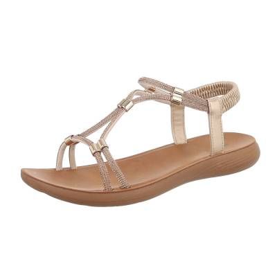 Riemchensandalen für Damen in Gold