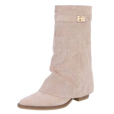 Western- & Bikerstiefel für Damen in Beige