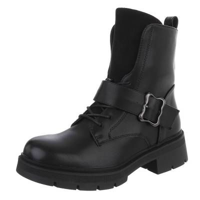 Schnürstiefeletten für Damen in Schwarz