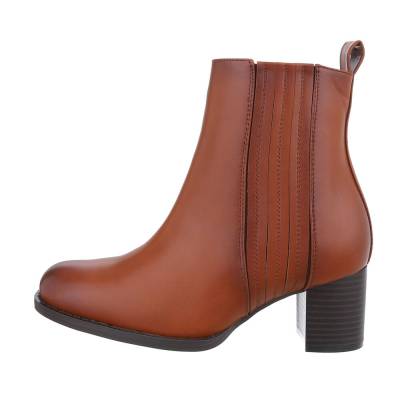 Classic ankle boots for women in camel