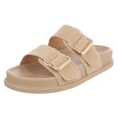 Pantoletten für Damen in Beige