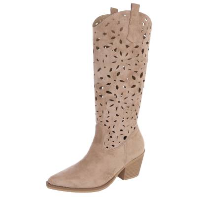 Summer boots for women in light-brown