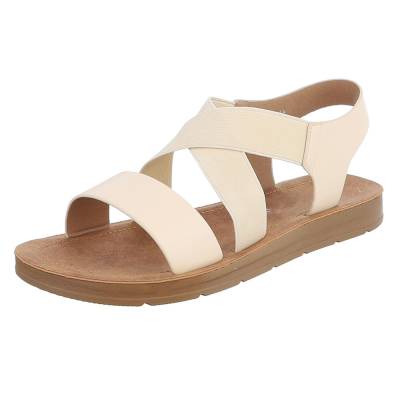 Riemchensandalen für Damen in Hellgelb