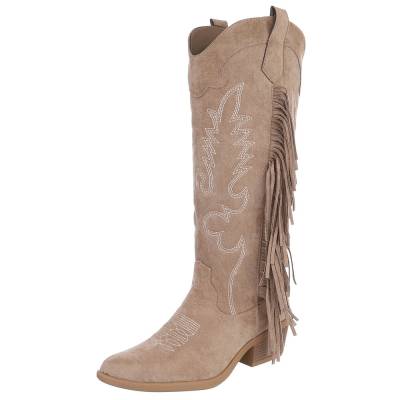 Western- & Bikerstiefel für Damen in Hellbraun
