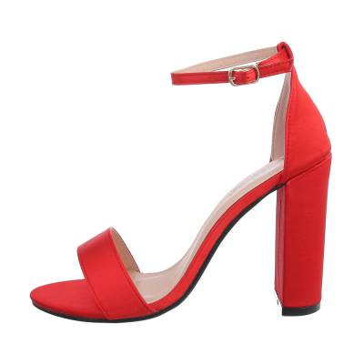 Heeled sandals for women in red