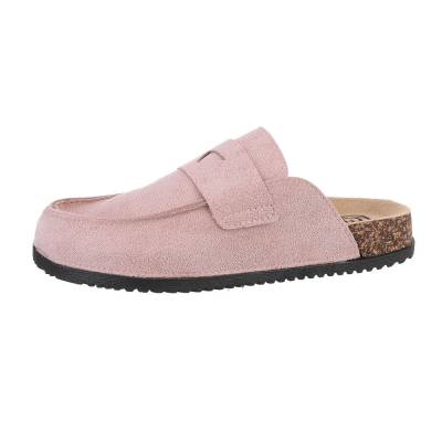 Mules for women in dusky pink