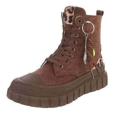 High-top sneakers for women in brown