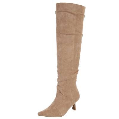 Overknees für Damen in Hellbraun