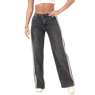 Relaxed fit jeans for women in dark-grey