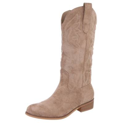 Cowboy & biker boots for women in light-brown