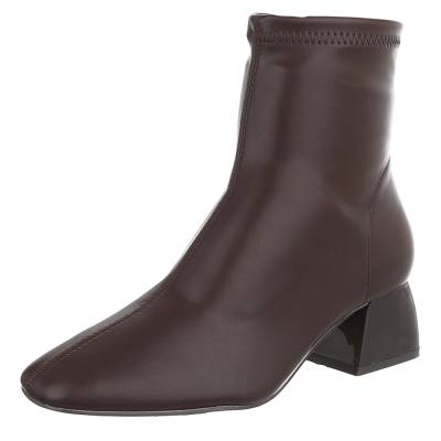 Classic ankle boots for women in dark-brown