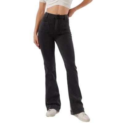 High Waist Jeans für Damen in Dunkelgrau