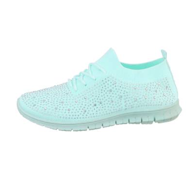 Low-top sneakers for women in turquoise