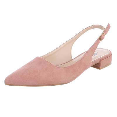 Lace-up heels for women in dusky pink