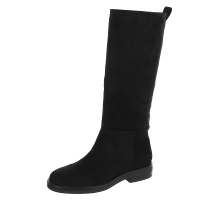 Flat boots for women in black