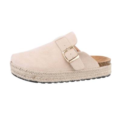 Pantoletten für Damen in Beige