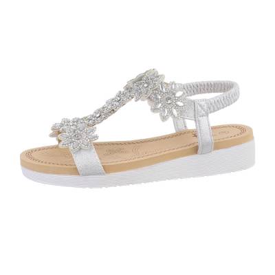 Strappy sandals for women in silver