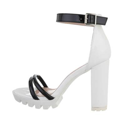 High Heel Sandaletten für Damen in Weiß und Schwarz