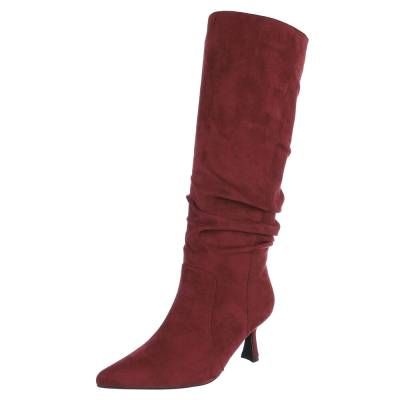 Klassische Stiefel für Damen in Weinrot