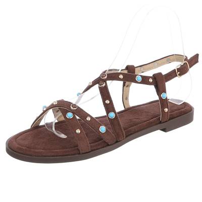 Strappy sandals for women in brown