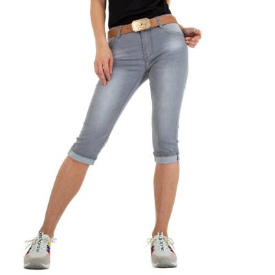 Capri-Jeans für Damen in Grau