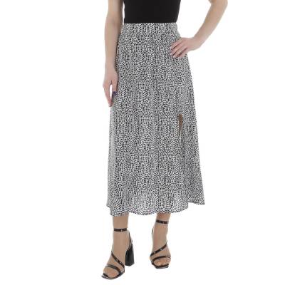 Maxi skirt for women in white and black