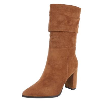 High-Heel Stiefel für Damen in Camel