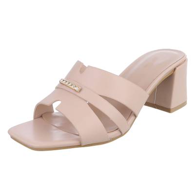 Pantoletten für Damen in Beige