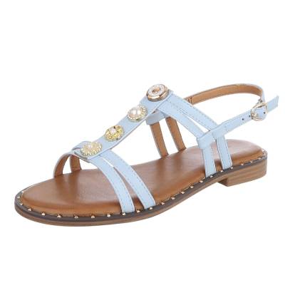 Riemchensandalen für Damen in Hellblau