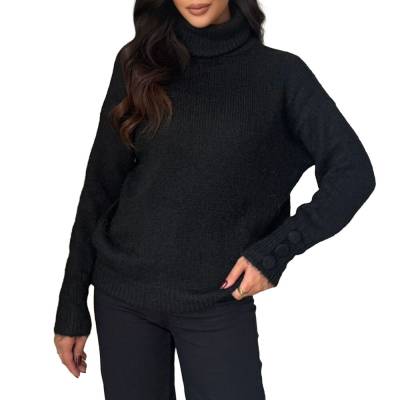 Strickpullover für Damen in Schwarz