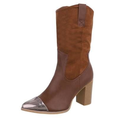 Western- & Bikerstiefel für Damen in Camel