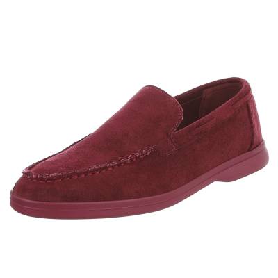 Loafers for women in wine-red