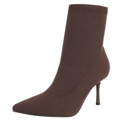 Heeled ankle boots for women in brown