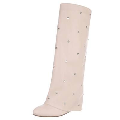 Keilstiefel für Damen in Beige