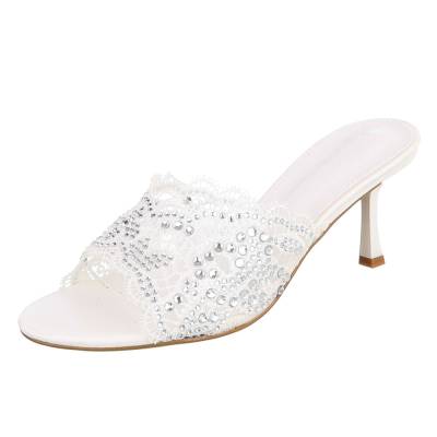 Mules for women in white