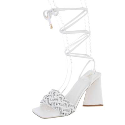 High-Heel Sandaletten für Damen in Weiß