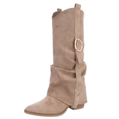 Western- & Bikerstiefel für Damen in Hellbraun
