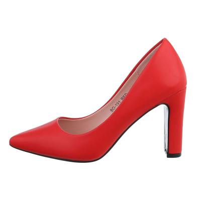 High heel pumps for women in red