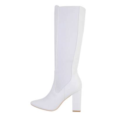 High-Heel Stiefel für Damen in Weiß